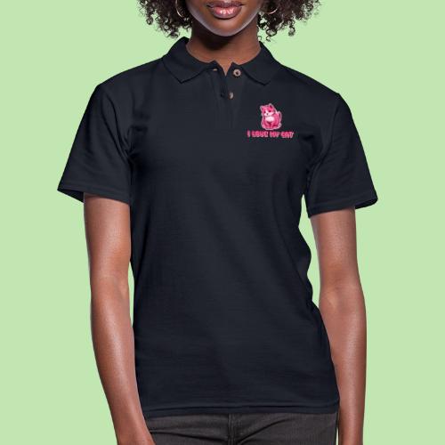 I love my cat - Women's Pique Polo Shirt