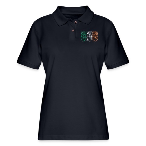 Shamrock Irish Flag - Women's Pique Polo Shirt