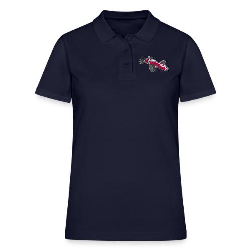 Red racing car, racecar, sportscar - Women's Pique Polo Shirt