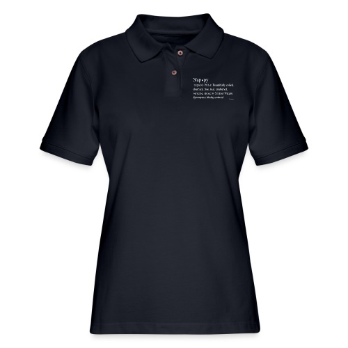 Nappy Dictionary_Global Couture Women's T-Shirts - Women's Pique Polo Shirt