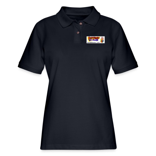 Fast Times Logo with Burning Cube - Women's Pique Polo Shirt