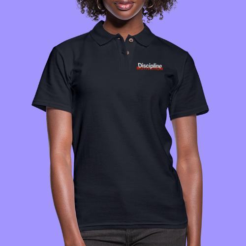 Discipline Above Motivation - Women's Pique Polo Shirt