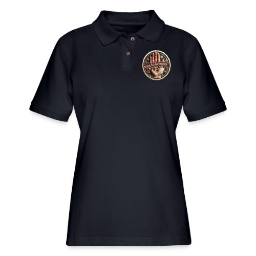 Dad Tax Collector Medallion T Shirt - Women's Pique Polo Shirt