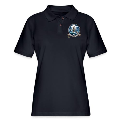 Walking On Water Faith T Shirt, Christian Miracle - Women's Pique Polo Shirt
