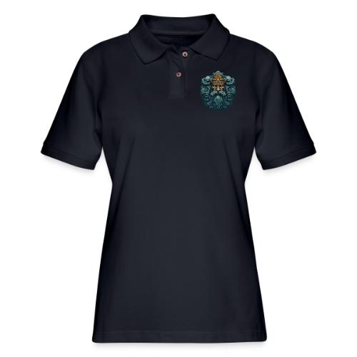 Legendary Viking Warrior: Epic Design - Women's Pique Polo Shirt