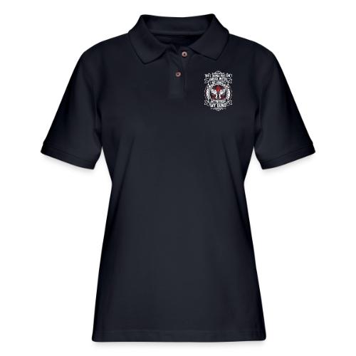 Three Things You Don't Mess with WHITE - Women's Pique Polo Shirt
