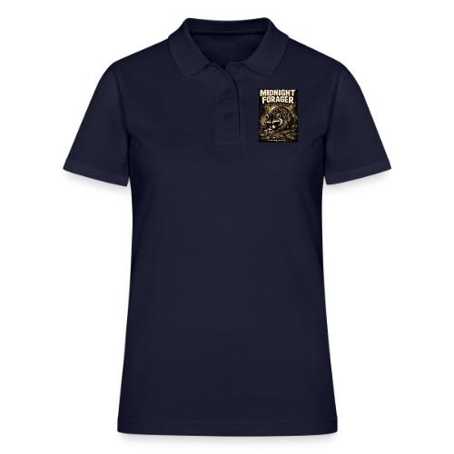 Midnight Forager Raccoon Mushroom Hunter - Women's Pique Polo Shirt