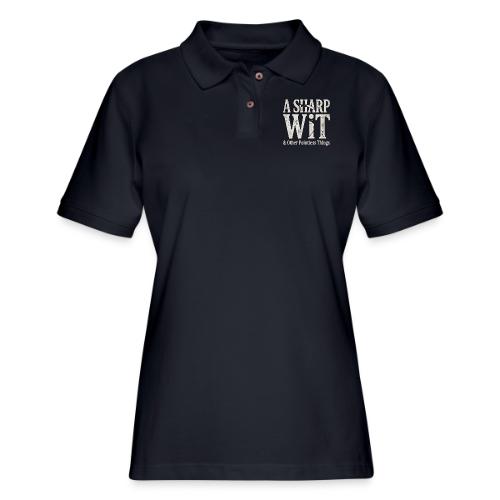 A Sharp Wit & Other Pointless Things - Knife Pun - Women's Pique Polo Shirt