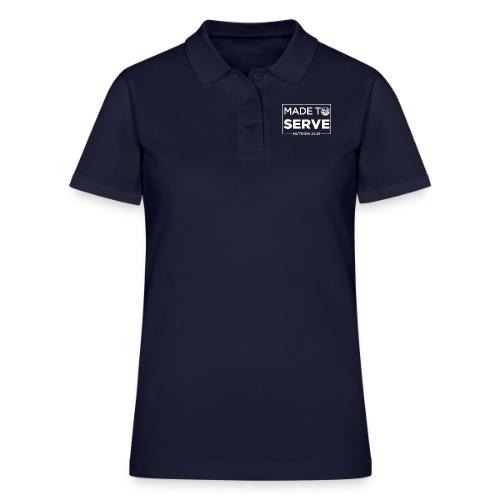 Made to Serve Matthew 20:28 in white - Women's Pique Polo Shirt