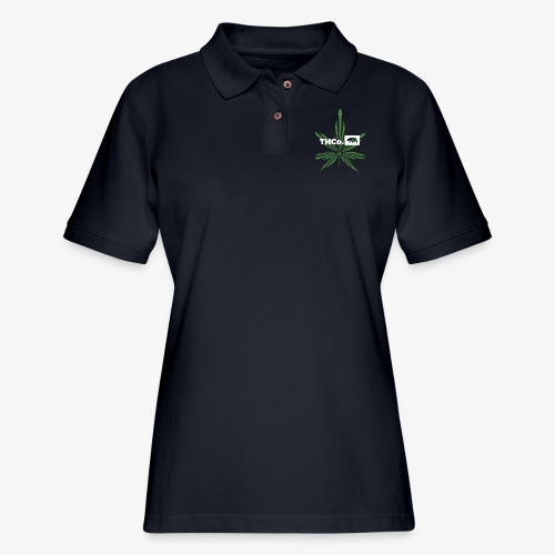 leaf logo shirt - Women's Pique Polo Shirt