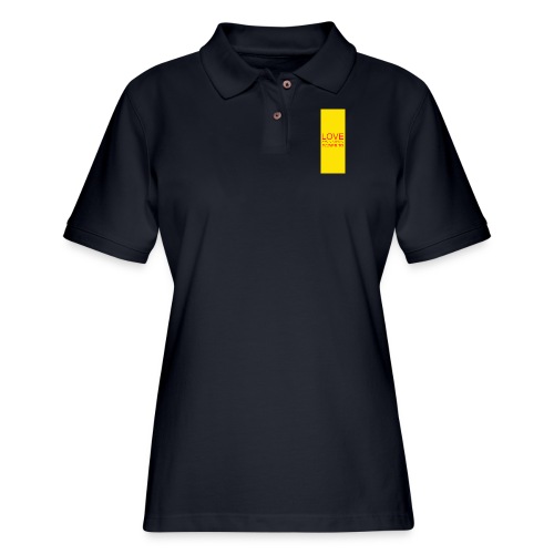LOVE A WORD YOU GIVE POWER TO - Women's Pique Polo Shirt