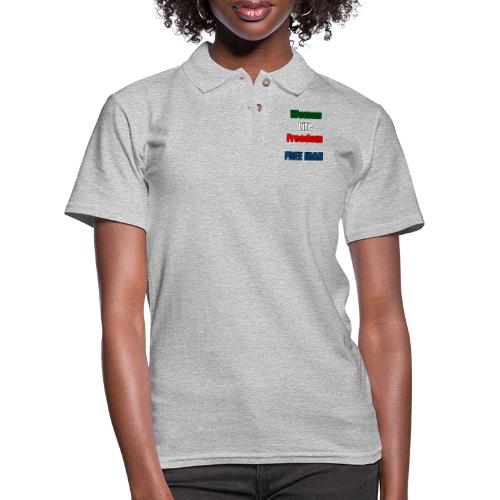 Woman Life Freedom - Women's Pique Polo Shirt
