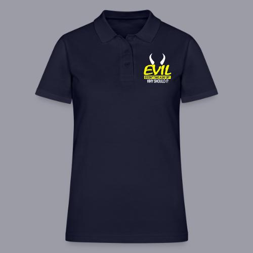 EVIL DOESN'T TAKE A DAY OFF - Women's Pique Polo Shirt