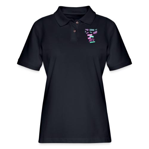 Bring Back The 90s Nostalgia Design| Retro 90s Art - Women's Pique Polo Shirt