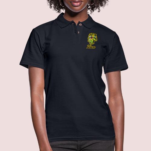 Lion Reggae Colors - Women's Pique Polo Shirt