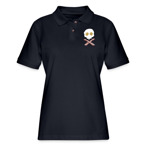 Breakfast Skull - Women's Pique Polo Shirt
