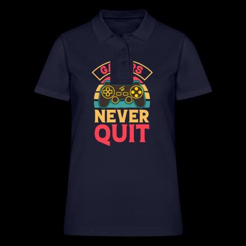 Gamers Never Quit Tee - Women's Pique Polo Shirt