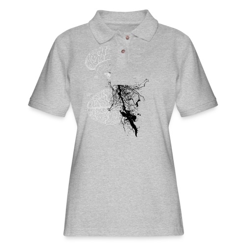 brain storm designer graphic - Women's Pique Polo Shirt