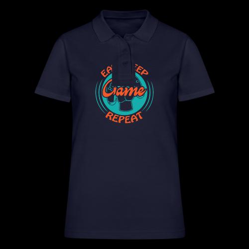 Eat, Sleep, Game, Repeat! (Fist) - Women's Pique Polo Shirt