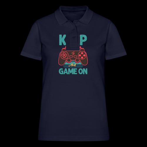 Don't Panic, Just Game On! - Women's Pique Polo Shirt