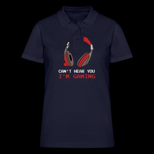 Can't Hear You, I'm Gaming (Headphones) - Women's Pique Polo Shirt