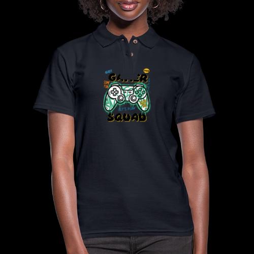 Gamer Squad: Time to Win - Women's Pique Polo Shirt
