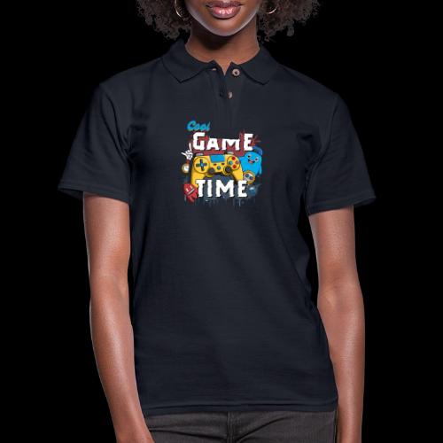 Cool Game Time Fun - Women's Pique Polo Shirt