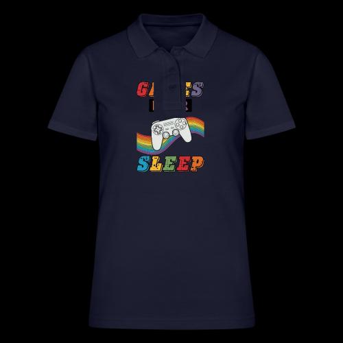Games Never Sleep Rainbow - Women's Pique Polo Shirt