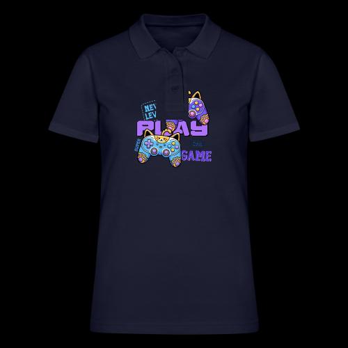 Super Cool Cat Gamer Unlocked - Women's Pique Polo Shirt