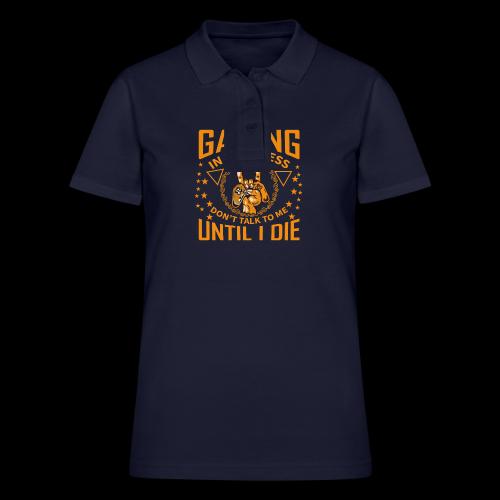 Gaming in Progress: Don't Talk Until I Die - Women's Pique Polo Shirt