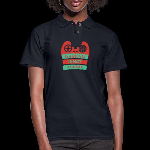 Gaming Is Not A Crime! - Women's Pique Polo Shirt