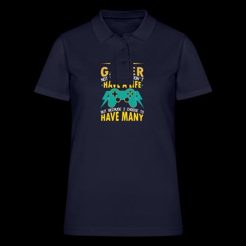 I'm A Gamer: I Choose To Have Many Lives - Women's Pique Polo Shirt