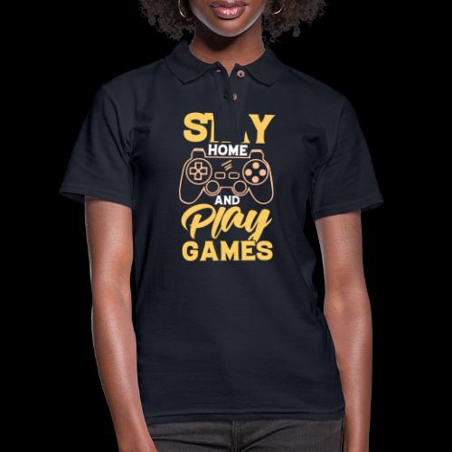 Stay & Play Games! - Women's Pique Polo Shirt