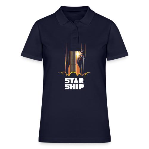 Star Ship Mars - Dark - Women's Pique Polo Shirt