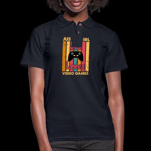 Just A Girl Who Loves Video Games - Women's Pique Polo Shirt