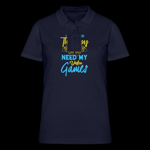 No Therapy Needed, Just My Games! - Women's Pique Polo Shirt