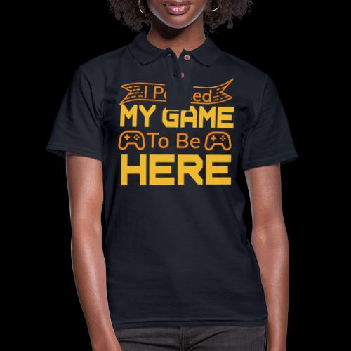 I Paused My Game To Be Here - Women's Pique Polo Shirt