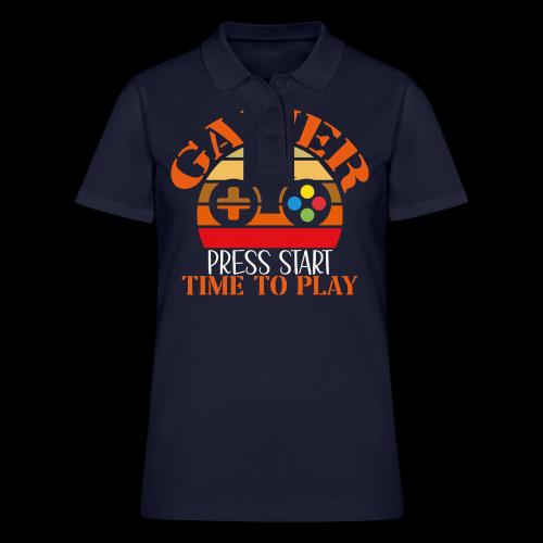 Gamer: Press Start, Time to Play! - Women's Pique Polo Shirt