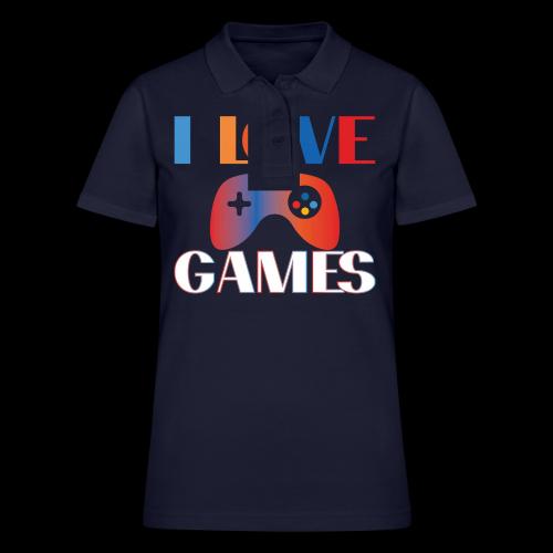 I Love Games Rainbow Controller - Women's Pique Polo Shirt