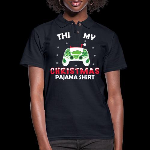 Christmas Gamer Pajama - Women's Pique Polo Shirt