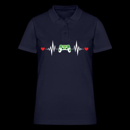 Gaming Heartbeat Controller - Women's Pique Polo Shirt