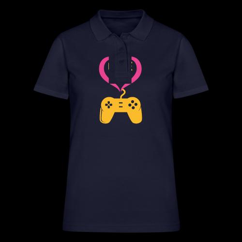 Game On! Pink Heart Controller - Women's Pique Polo Shirt