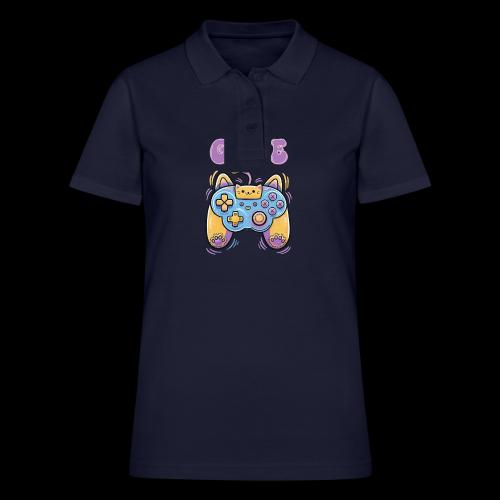 Kawaii Cat Controller - Women's Pique Polo Shirt