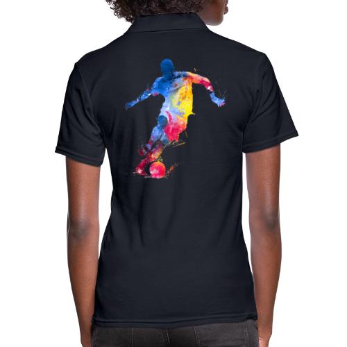 Soccer: Splash Kick - Women's Pique Polo Shirt