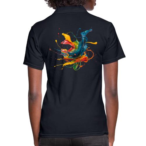 Chromatic Flow - Women's Pique Polo Shirt