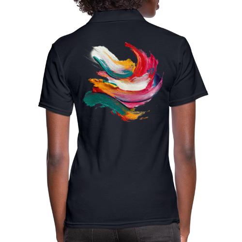 Colorful brushstrokes - Women's Pique Polo Shirt