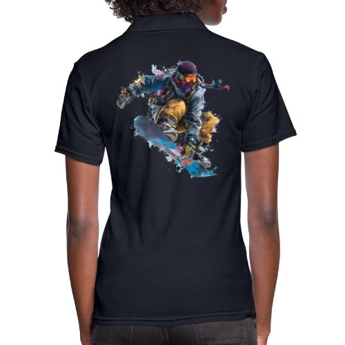Snowboarding: Splash of Speed - Women's Pique Polo Shirt