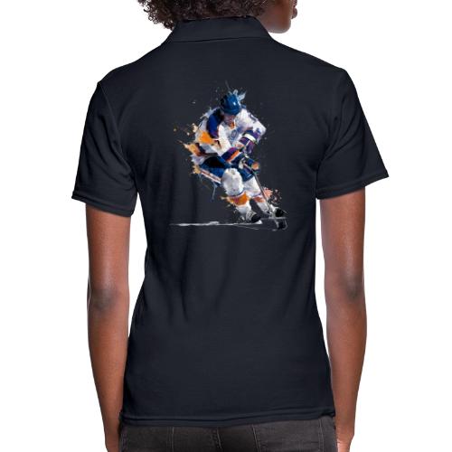 Hockey: Icy Streaks - Women's Pique Polo Shirt