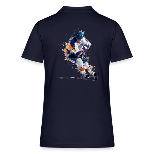 Hockey: Icy Streaks - Women's Pique Polo Shirt