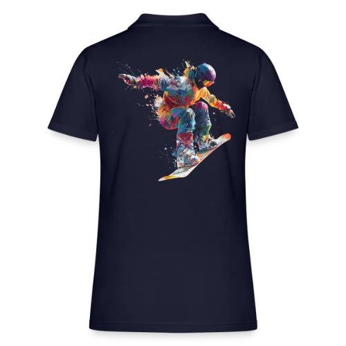 Snowboarding: Frozen Flight - Women's Pique Polo Shirt